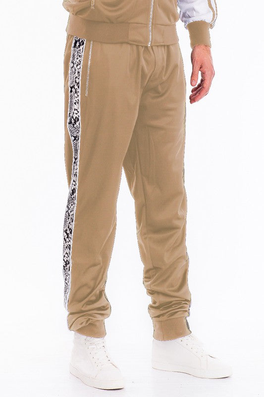 Mens Snake Side Tape Jogger Pants