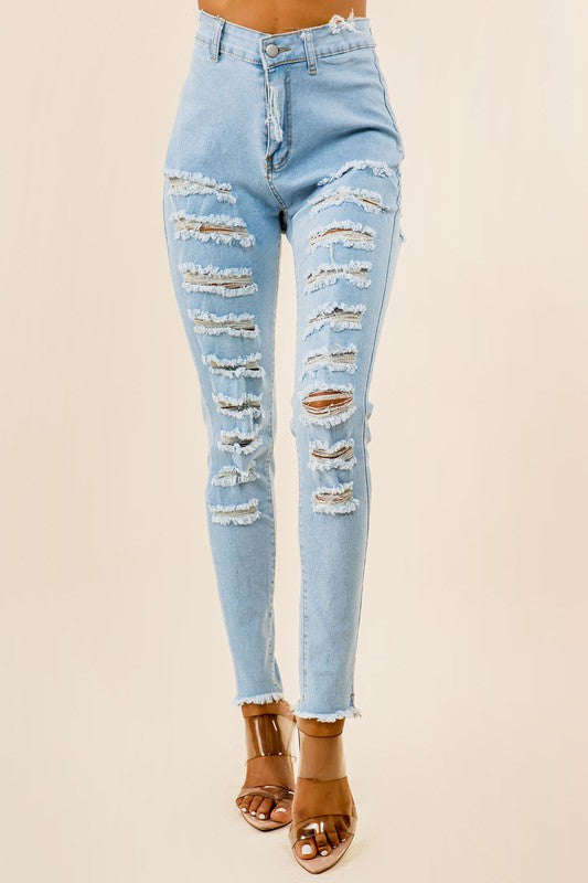 DENIM JEANS MULTI CUT