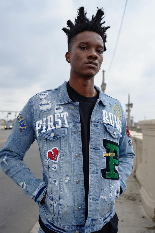 Varsity Patches Denim Jacket