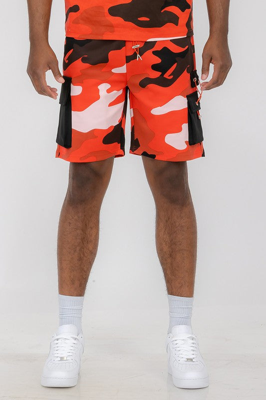 Mens Full Camo Sweat Shorts