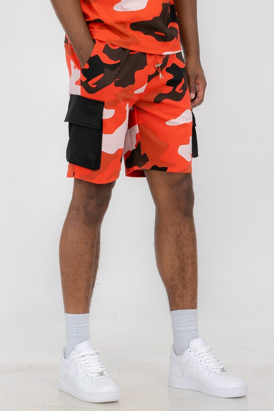 Mens Full Camo Sweat Shorts