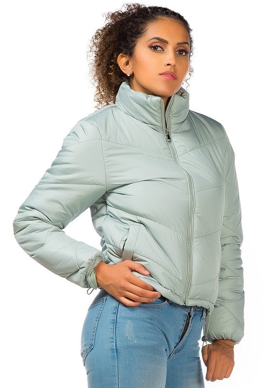 LONG SLEEVES PUFFER JACKET