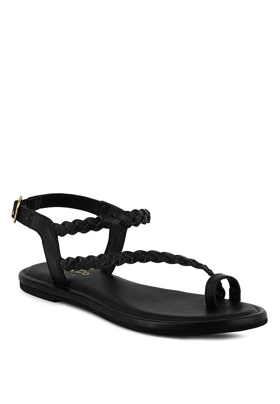 STALLONE Braided Flat Sandals