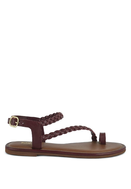 STALLONE Braided Flat Sandals