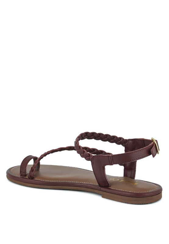 STALLONE Braided Flat Sandals