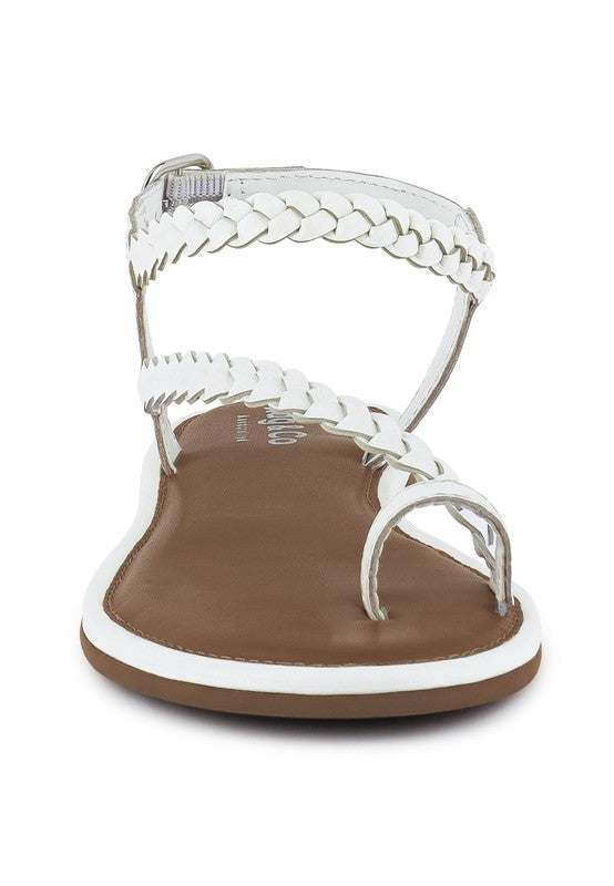 STALLONE Braided Flat Sandals