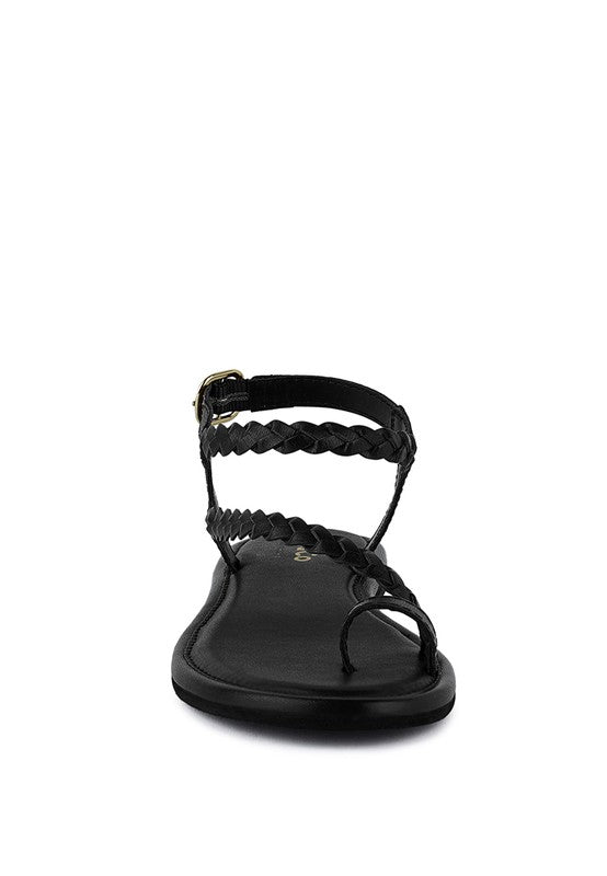 STALLONE Braided Flat Sandals