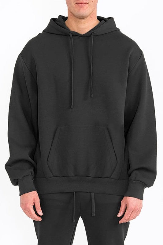 Mens Solid Tech  Fleece Hoodie