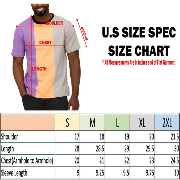 Mens Color Block T Shirt